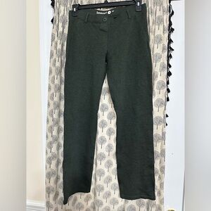 Women’s Medium Betabrand Treggings yoga stretch work dress pants dark green EUC